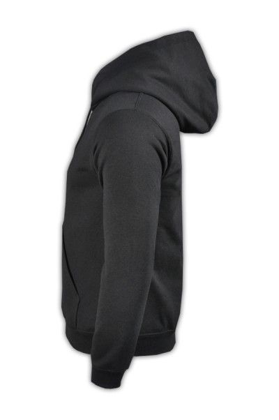 SKZ007 black 36C men's hooded sweater 88500 samples made of popular hooded sweater DIY sweater selection sweater supplier sweater price front view